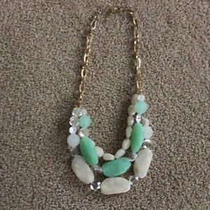 Turquoise and Marble stone necklace